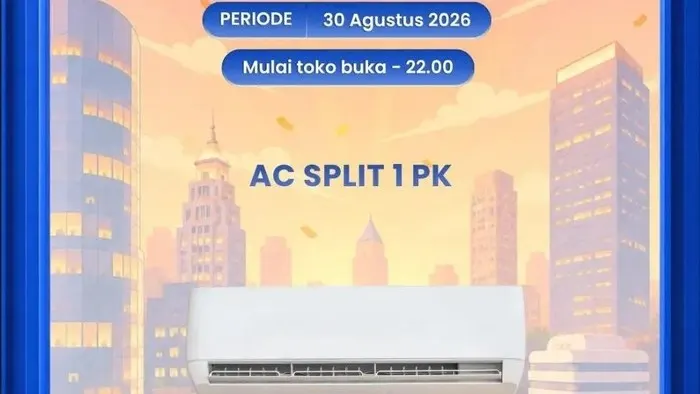 Transmart Full Day Sale 30 Agustus 2026, AC Split 1 PK Diskon hingga Rp 1,7 Juta