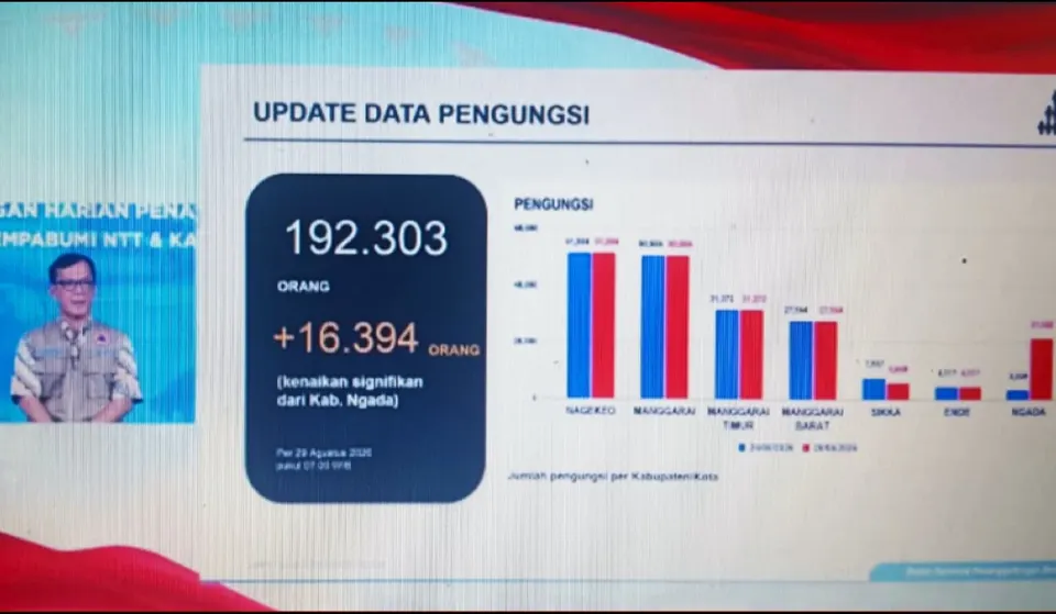 Validasi Data BNPB Pengungsi Gempa NTT Bertambah Jadi 192.303 Orang