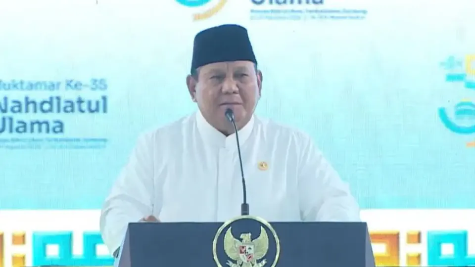 Buka Muktamar ke-35 NU, Prabowo Optimistis Indonesia Bangkit Jadi Negara Kuat