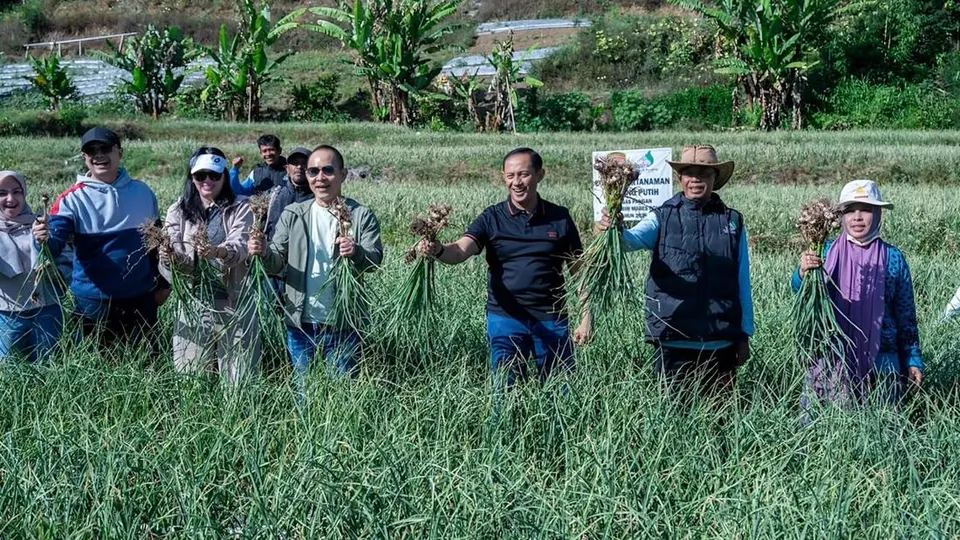 Satgas Pangan Polri Buktikan Bawang Putih Lokal Mampu Tumbuh Subur di Lombok