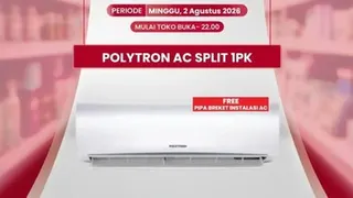 Transmart Full Day Sale 2 Agustus 2026, Diskon AC Split 1 PK Tembus Rp 1,7 Juta