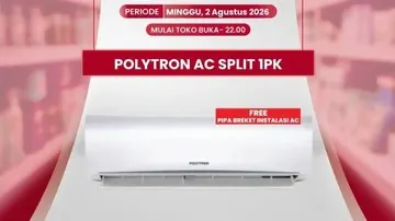 Transmart Full Day Sale 2 Agustus 2026, Diskon AC Split 1 PK Tembus Rp 1,7 Juta