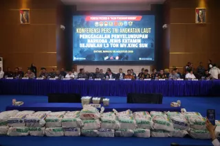 TNI AL Gagalkan Penyelundupan 1,3 Ton Ketamin Senilai Rp2,6 Triliun di Kepulauan Riau