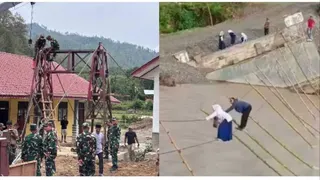 Fakta di Balik Video Viral Siswa Menyeberang Sungai Tripe di Gayo Lues