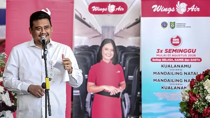 Gubernur Sumatera Utara Resmikan Penerbangan Perdana Wings Air Rute Kualanamu - Mandailing Natal