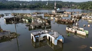 Dampak Kemarau, Bekas Permukiman yang Tenggelam di Bendungan Karian Lebak Kembali Muncul ke Permukaan