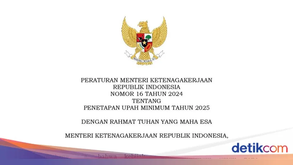 Pemerintah Terbitkan Permenaker Nomor 16 Tahun 2024 untuk Atur Kenaikan Upah Minimum 2025