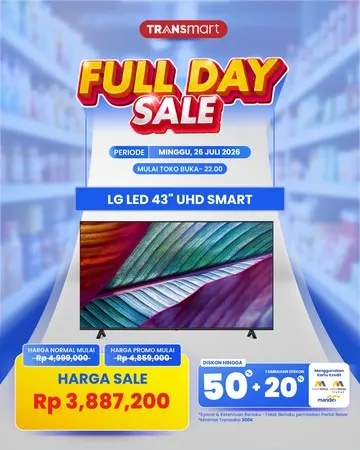 Momen Belanja Cerdas, Smart TV 43 Inci di Transmart Terpangkas Jutaan Rupiah